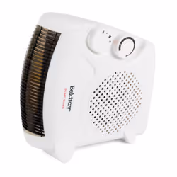 Beldray Electric Flatbed Fan Heater ? Upright Heater with 2 Heat Settings and Cool Air Function, Adjustable Thermostat, Overh ...
