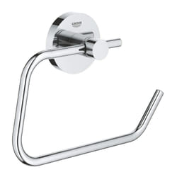 GROHE Start QuickFix Toilet Roll Holder without Cover (Metal, Concealed Fastening, Including Screws and Dowels, Extra Easy to Fit with GROHE