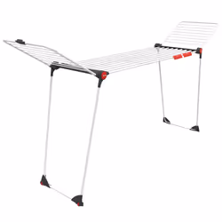 Vileda Infinity Flex Plus Extendable Clothes Airer, Indoor Clothes Drying Rack with upto 30m Drying Space, With Two Additiona ...