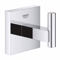 GROHE Start Cube Robe Hook - Bathroom Wall Mounted Shower Towel Hanger (Metal, Concealed Fastening, Including Screws and Dowe ...