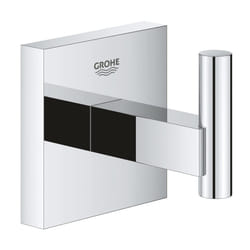 GROHE Start Cube Robe Hook - Bathroom Wall Mounted Shower Towel Hanger (Metal, Concealed Fastening, Including Screws and Dowels), Extra Easy to Fit