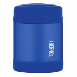 Thermos - Blue Kids Food Flask (290ml) - BPA Free, Stainless Steel, Spill Proof, Thermal Flask with Personalised Name Labels  ...