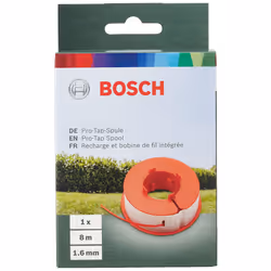 Bosch Home and Garden F016800175 Replacement 8 m x 1.6 mm Pro Tap Spool for Easy Trim and Combi Trim Models, Black