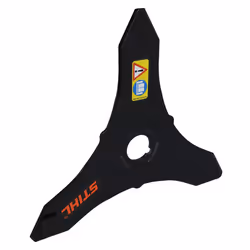 Stihl 41127134100 250 mm 3 brush knife steel blade with triple steel blade for thinning and removing hard, tangled grass, scr ...