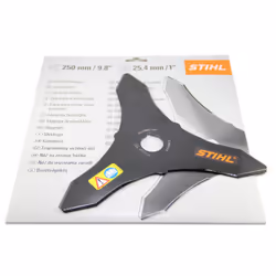 Stihl 41127134100 250 mm 3 brush knife steel blade with triple steel blade for thinning and removing hard, tangled grass, scrub and thorny bushes