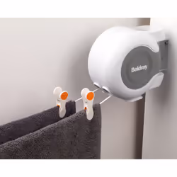 Beldray LA027016 Retractable Washing Lines - 2 x 13m Double Reel Clothesline, Extendable, Outdoor & Indoor Use, Naturally Dry Laundry, Wall Mounted
