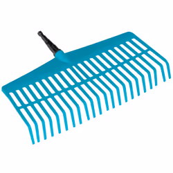 Gardena combisystem Lawn Rake: Convenient tined rake for cleaning up dead leaves and grass clippings, with robust plastic tin ...