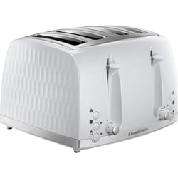 Russell Hobbs Honeycomb 4 Slice Toaster (Independent & Extra wide slots with high lift, 6 Browning levels, Frozen/Cancel/Reheat function, Removable
