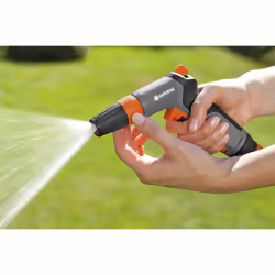 Gardena Classic Cleaning Nozzle: Water Nozzle for Cleaning and Spraying, with Impulse Trigger and Lock, Frost Protection, Packaged (18301-20)