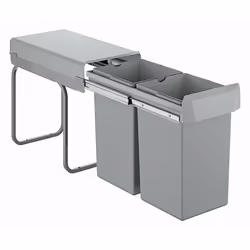 GROHE Kitchen Waste System - 2 Bins (15L Each), Telescopic Action, Floor Mounted for Cabinets 30 cm or Wider, Fits with GROHE ...