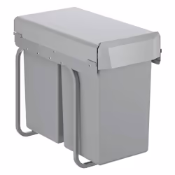 GROHE Kitchen Waste System - 2 Bins (15L Each), Telescopic Action, Floor Mounted for Cabinets 30 cm or Wider, Fits with GROHE Blue Home and GROHE Red