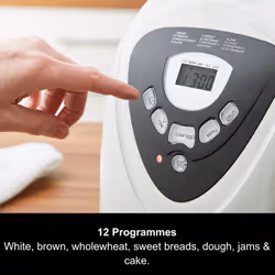Morphy Richards Fastbake Breadmaker, 12 Programmes, 1.5lb, 2lb Loaf Sizes, 13 Hour Delay Timer, Keep Warm, 48281