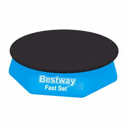 Bestway | Fast Set Round Pool Cover for Inflatable Ring Above Ground Pools, 2.44M 8, Black