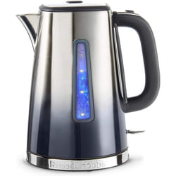 Russell Hobbs Eclipse Stainless Steel & Midnight Blue Ombre 1.7L Electric Cordless Kettle (Quiet & Fast Boil 3KW, Removable washable anti-scale