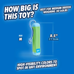 Chuckit! Amphibious Bumper Dog Toy with Rope Floating Fetch Water Toy for Land and Water Holiday Toy for Dogs ? Medium