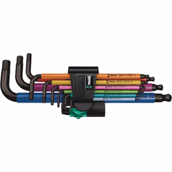 Wera 950 SPKL/9 SM N SB Multicolour BlackLaser L-key set, 9pc, Metric, 1.5-10mm, 05073593001