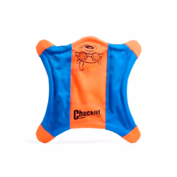 Chuckit! Flying Squirrel Dog Toy Floating Disc Frisbee Lightweight Interactive Tossing Fetch Toy For Dogs, Medium