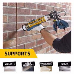 Everbuild Power Pro Heavy Duty Applicator Gun | Cartridge Caulks, Sealants, Adhesives - Professional Heavy Duty Applicator, Suitable for High