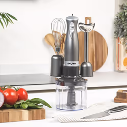 Salter Cosmos 3-in-1 Hand Blender ? Whisk, Blender & Chop, Food Processor, Vegetable Chopper, Stainless Steel Blades, 500ml Chopping Bowl, Whisk &