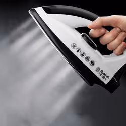 Russell Hobbs Steam Iron [2400W, 110g Shot of Steam, 90g Steam Output,] Steam Power (1.3L Removable Water Tank, Stainless Steel Non Stick Soleplate,