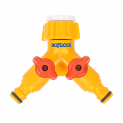 HOZELOCK - Multi-Tap Connector 2-Way : Create 2 Circuits on a Single Tap, Independent Flow Valve per Outlet, can be used as a ...