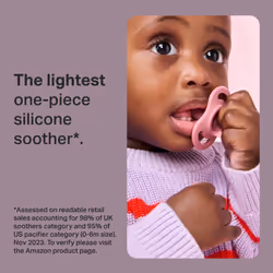 Tommee Tippee Ultra-light StayPut Dummy, One-Piece Silicone Design, 18-36m, 4 Pack