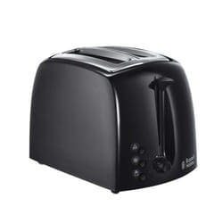 Russell Hobbs Textures 2 Slice Toaster (Extra Wide Slots, 6 Browning levels, Frozen, cancel & reheat function with indicator lights, Removable crumb