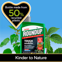 Roundup Tough Weedkiller, Concenrate, Makes up to 100 Litres, 1 Litre