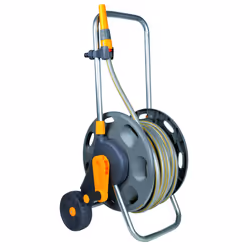 HOZELOCK - Cart Plus 50m (? 12.5 mm) Assembled : Max Capacity 60m, 1-piece Rewind Handle, Sturdy Frame for General Use, Suppl ...