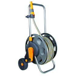 HOZELOCK - Cart Plus 50m (? 12.5 mm) Assembled : Max Capacity 60m, 1-piece Rewind Handle, Sturdy Frame for General Use, Supplied Assembled with 50m