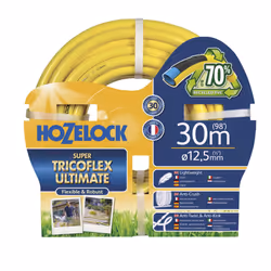 HOZELOCK - Ultimate Hose 12.5mm x 30m, Up To 70% Recycled PVC, Ultra-Light and Flexible, Re-Enforced PVC Layering, Anti-Twist ...
