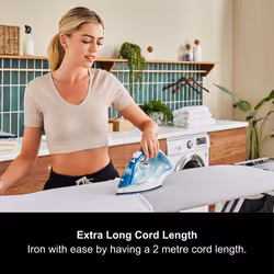 Morphy Richards Crystal Clear Steam Iron, Ceramic Non-stick Soleplate, 100g Steam Shot, 30g Steam Output, Anti-scale, 350ml Water Tank, Self Clean,