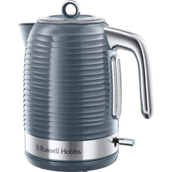 Russell Hobbs Inspire Electric 1.7L Cordless Kettle (Fast Boil 3KW, Grey premium textured plastic, high gloss finish, Removable washable anti-scale