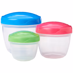 Sistema TO GO Snack 'n' Nest Food Storage Containers | 150 ml, 305 ml, 520 ml | Small Nesting Snack Pots | BPA-Free | Assorte ...