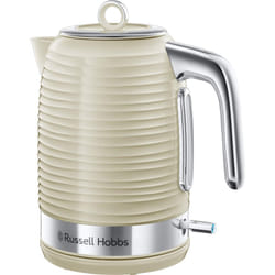 Russell Hobbs Inspire Electric 1.7L Cordless Kettle (Fast Boil 3KW, Cream premium textured plastic, high gloss finish, Removable washable anti-scale