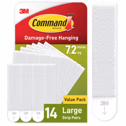 Command Picture Hanging Strips, Value Pack - 14 x 2 Large Adhesive Strips - For Pictures, Frames, Mirrors, Wall d?cor - Damag ...