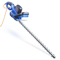 Hyundai 680w 610mm Corded Electric Hedge Trimmer Pruner, Rotatable Handle, 10m Power Cord, Handle Branches Up to 24mm in Diameter, 4.14kg, 3 Year