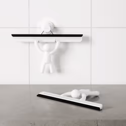 Umbra Buddy Adhesive Shower Squeegee, Window Squeegee with Silicone Blade, White