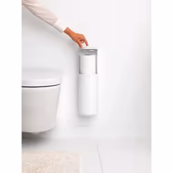 Brabantia - Mindset Toilet Roll Dispenser - Room for 2 Spare Rolls - Fits All Regular Roll Sizes - Smart Lift System - Corrosion Resistant - Bathroom