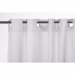 Croydex Hookless Textile White Shower Curtain, No Curtain Rings Required, 1800 x 1800mm (WxL)