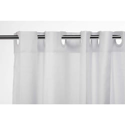 Croydex Hookless Textile White Shower Curtain, No Curtain Rings Required, 1800 x 1800mm (WxL)