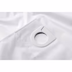 Croydex Hookless Textile White Shower Curtain, No Curtain Rings Required, 1800 x 1800mm (WxL)