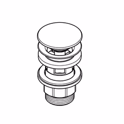 GROHE Waste Set with Push-Open Plug Chrome 40824000