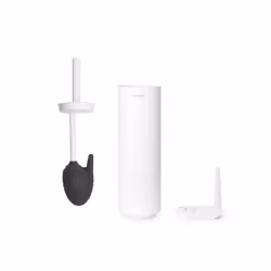 Brabantia - Mindset Toilet Brush & Holder - Hygienic Silicone Brush - Cleans Under the Rim - Protective Steel Handle - Corrosion Resistant - Bathroom