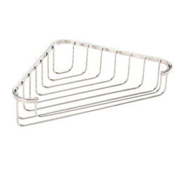 Croydex Corner Basket - Bathroom Storage Solution, Chrome Mild Steel Shower Caddy, Elegant Bathroom Accessory with Screw to Wall Fixings, Wall Plugs &