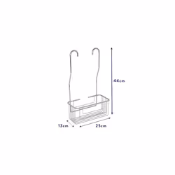 Croydex Bathroom Accessory - Easy Install, No-Drill Chrome Plated Steel Shower Mixer Caddy, Space-Saving Durable Bathroom Storage Unit, 5 Year