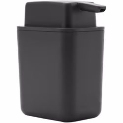 Brabantia Refillable Soap Dispenser 250 ml, Easy-Fill, Non-Drip, Handwash Pump for Bathroom or Kitchen, Dark Grey