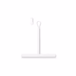 Brabantia Silicone Shower Squeegee with Hook (White) Anti Streak Cleaning Wiper for Bathroom Glass, Plastic, Tile - Doublesid ...