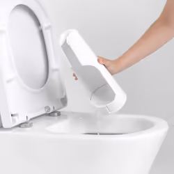 Brabantia 414664 Toilet Brush and Holder (White) Corrosion Resistant, Easy Clean Bathroom Accessory Set, 0.99 cm*11.99 cm*10.01 cm