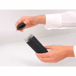 Brabantia SinkStyle Soap Squeezer ? Non-Drip Dispenser for Washing Up Liquid ? Accessories with Easy Refill, Textured Non-Slip Surface ? Dark Grey,